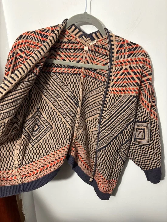 Anthropologie Moth Jacquard Circle Cardi sweater - Picture 4 of 5